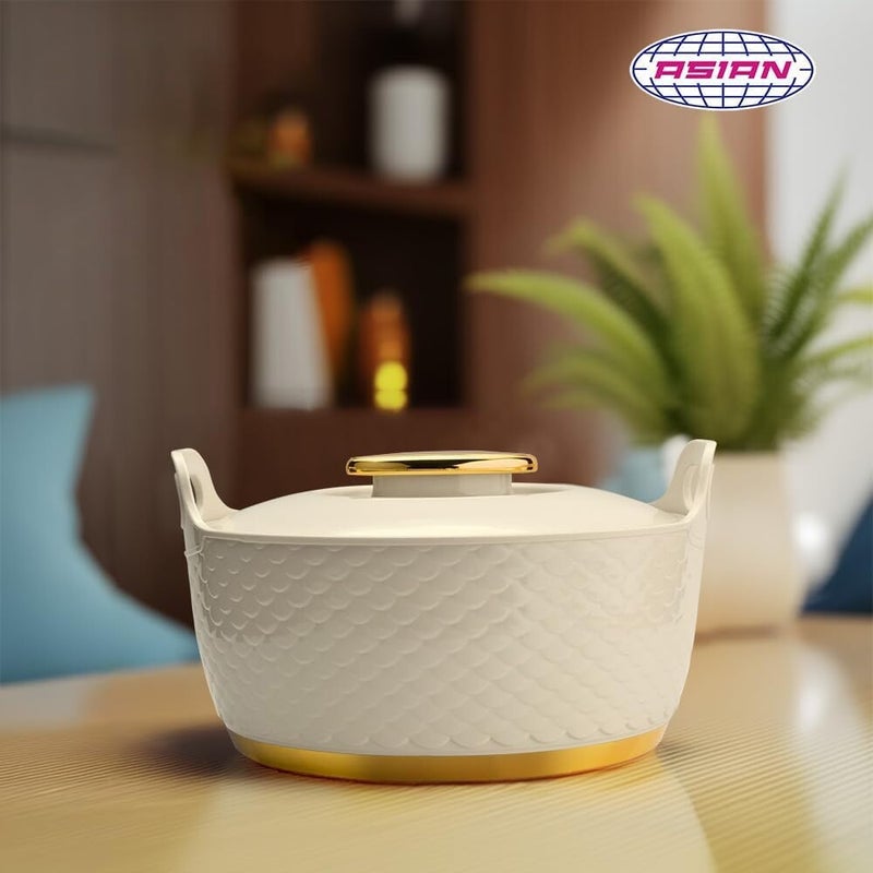 Asian Majestic Gold Casserole Dlx 1000 Ml- Assorted | Super PU Insulation Hot Pot with Stainless Steel Inner Casing | Serving Dishes with Lids | Hot Food Storage Container & Warmers - Image 5